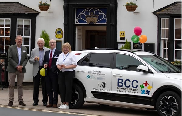 Boroughbridge community charity marks 50 years with new electric car